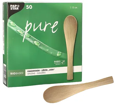 Produktbild von PAPSTAR Fingerfood-Löffel "pure" 130 mm natur