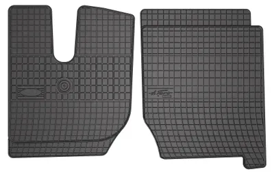 Produktbild von Gummi-Fußmatten Vorne für Iveco Stralis 2002- (Van) – 2-tlg, Schwarz, passgenau