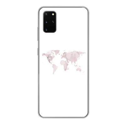 Produktbild von MuchoWow® Handyhülle Schutzhülle Hülle für Samsung Galaxy S20 Plus Weltkarte - Marmor - Rosa Silikon Softcase Handy Hülle - Hartschale