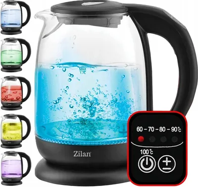 Image de Bouilloire en verre Zilan, 1,7L, 2200W
