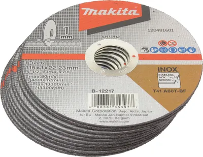 Produktbild von Makita Trennscheibe 115x1 mm INOX 10 St. - B-12217-10