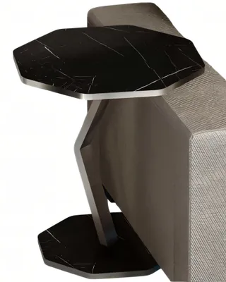 Obrázok produktu pre Elegantný čierny drevený príručný stolík s moderným dizajnom