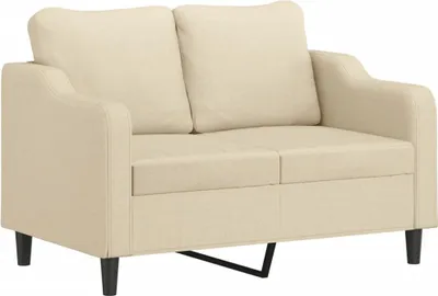 Produktbild von vidaXL 2-Sitzer-Sofa Creme 120 cm Stoff