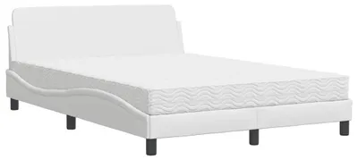 Immagine prodotto di vidaXL Letto con materasso "Dover" bianco 120x200 cm in Pelle finta