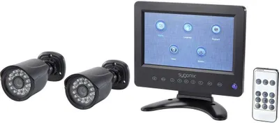 Produktbild von Sygonix SY-4600588 AHD Überwachungskamera-Set 2-Kanal mit 2 Kameras 1280 x 720 Pixel