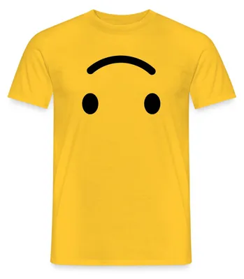 Produktbild von Spreadshirt Emoticon Auf Dem Kopf Kostüm Karneval Gruppenkostüm Männer T-Shirt, L, Gelb