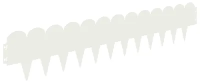 Immagine prodotto di vidaXL Bordatura per prato, 10 pezzi, 103 x 20 cm, acciaio, bianco