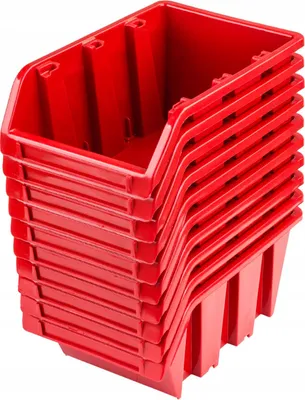 Obrázok produktu pre 20X stohovacie boxy MG12 červené skladovacie boxy Triediace boxy
