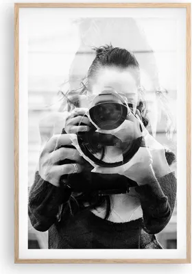 Produktbild von Gerahmtes Poster - Rahmen in heller Eiche - Fotograf Schwarzweiß Doppel - 61x91,5 cm - Wand Bild - Wanddeko - Wandbilder - Kunstposter - Wandposter - Bilderrahmen - Bilder - Kunstdruck P2NPA61x91-4586