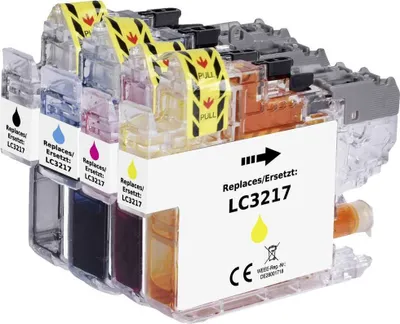 Produktbild von Renkforce Druckerpatrone ersetzt Brother LC-3217BK, LC-3217C, LC-3217M, LC-3217Y Kompatibel Kombi-Pack Schwarz, Cyan, M