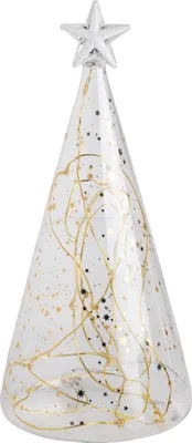 Produktbild von Räder Glastanne Sterne gold klein LED D.10cm, H.22cm