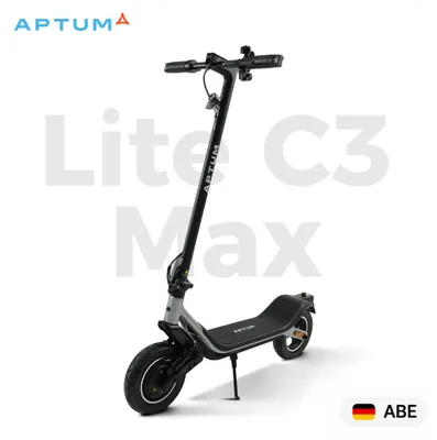 Produktbild von Aptum Lite C3 MAX E-Scooter mit Straßenzulassung, 400W Motor, Frontfederung, Blinker, 25 km Reichweite, 130 kg