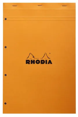 Produktbild von Rhodia N°20, Einfarbig, Orange, A4+, 80 Blätter, 80 g/m², Kariertes Papier
