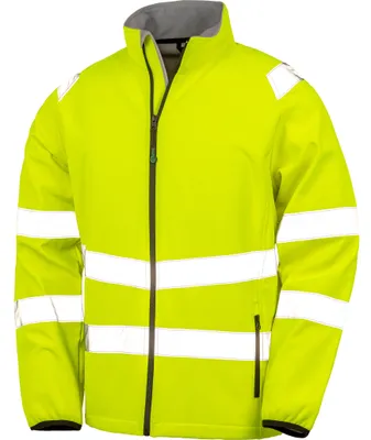 Immagine prodotto di Result Genuine Recycled R505X | Recycled Printable Safety Softshell Jacket Giacca di sicurezza - Colore: giallo fluorescente/nero - Taglia: S