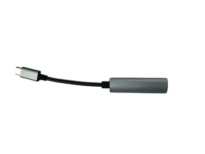 Zdjęcie produktu dla INF Adapter klucza sprzętowego typu C na 3,5 mm, kabel z gniazdem słuchawkowym Szary
