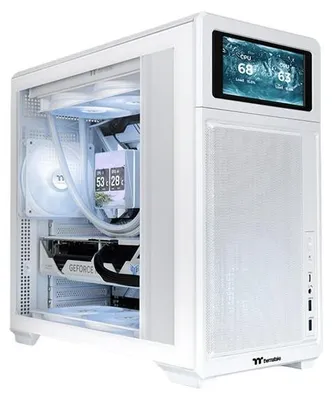 Produktbild von Thermaltake TR300 TG, Midi Tower, PC, Weiß, ATX, micro ATX, Mini-ITX, SPCC, Gehärtetes Glas, Gaming