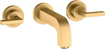 Immagine prodotto di hansgrohe AXOR Citterio mitigeur lavabo 3 trous encastré, bec 162mm, béqu'illes, rosettes pour montage mural, 39315950, 39315950