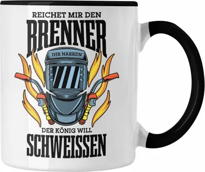 Produktbild von Trendation - Schweißen Tasse Geschenk Schmied Schweißer Geschenkidee Metallbauer (Schwarz)