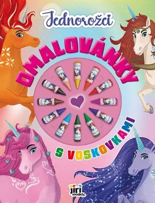 Obrázek produktu pro Omalovánky s voskovkami Jednorožci