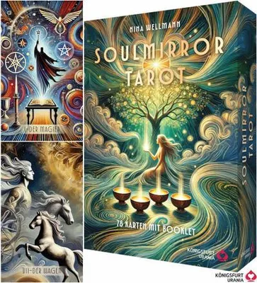 Produktbild von Soulmirror Tarot - 78 Karten mit Buch - (Soul Path, sensitive Tarotkarten)