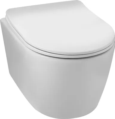Obrázek produktu pro Balneo závěsné WC LUXA bez ráfku 48,5 × 36,5 × 36,5 cm WC sedátko s mechanismem měkkého zavírání bílé barvy