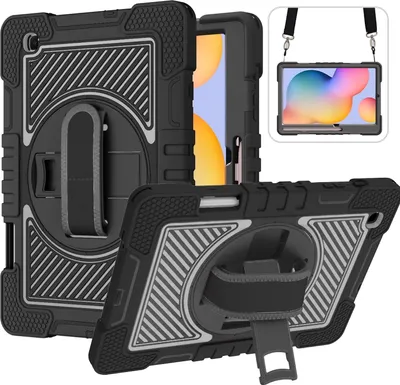 Obrázek produktu pro Pro Samsung Galaxy Tab S6 Lite 2024 / 2022 / 2020 Outdoor Hybrid Black 360 Degree Tablet Cover Protection Robust New