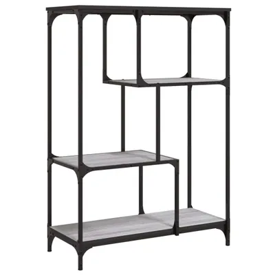 Produktbild von vidaXL Bücherregal Grau Sonoma 81x36x115 cm Holzwerkstoff und Stahl