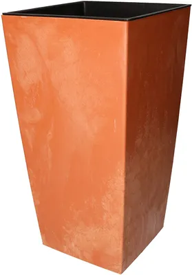 Produktbild von KOTARBAU® Blumentopf 195x195x375 mm Imitation von Beton Terrakotta + Einsatz Dekorative