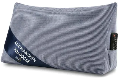 Produktbild von Lesekissen Rückenkissen Keilkissen - Keilform - Cordbezug - Abnehmbar und waschbar - Für Bett und Sofa