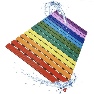 Productafbeelding van LuxurYou antislip badmat, dubbellaagse douchemat met zuignappen