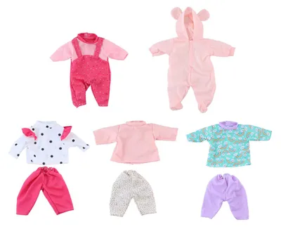 Image de Ensemble de vêtements pour poupées, 8 pièces.