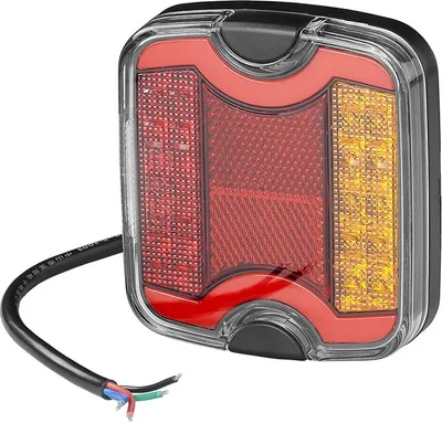 Obrázok produktu pre Zadné svetlo 4 funkcie 105 x 95 mm LED + GLOW pravé
