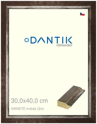 Zdjęcie produktu dla Ramka DANTIK 30x40 | IVANETE brązowa (Plexi Clear)