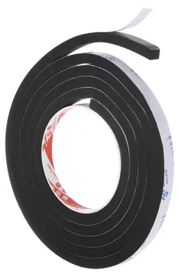 Produktbild von Dichtungsband, 2 Meter lang, für Fenster und Türen, 1 cm breit und 8 mm dick, schwarz