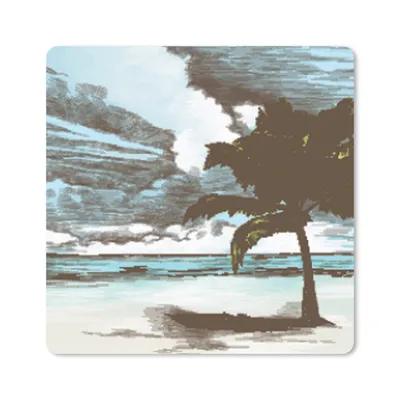Produktbild von MuchoWow® Mauspad Mousepad Strand - Palme - Meer 30x30 cm - Mousepads - Maus Mat - Pad - Mausunterlage - Gaming