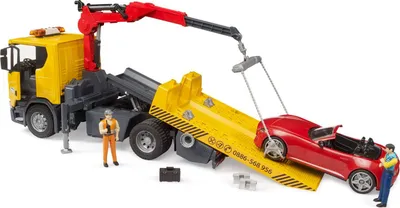 Produktbild von Bruder Scania Super 560R Abschlepp LKW mit Bruder Roadster