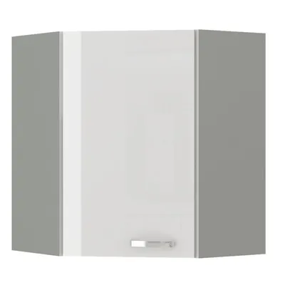 Image de ULLERIKE Meuble d'angle supérieur - 60x60 cm, blanc / gris