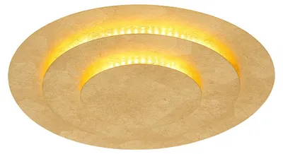 Produktbild von LED Deckenleuchte, Metall gold, rund, warmweiß, D 49 cm