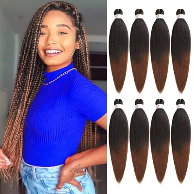 Productafbeelding van Solidchoice - 16 Inch Vooraf Gestrekte Haarextensions voor Vlechten