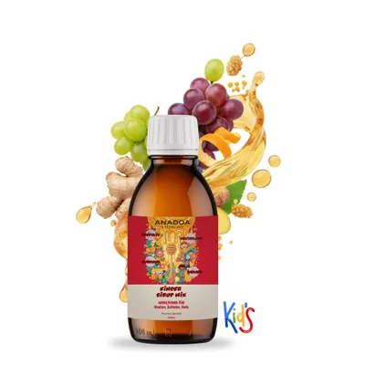 Kinder Sirup Mix mit Honig & Propolis – Natürlicher Sirup mit Johannisbrot, Ingwer, Kurkuma & Pflanz