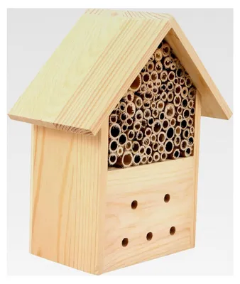 Produktbild von Bienenstock Holzhaus für den Außenbereich - Bienenbestäuberhaus und Nisthilfe für Insekten