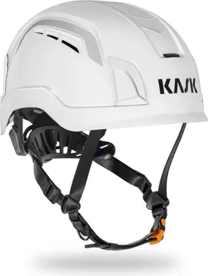 Produktbild von KASK Schutzhelm ZENITH X Air Hi-Viz, belüfteter fluoreszierender Bauhelm, Kletterhelm, Arbeitshelm, Drehrad, EN397, EN50365 Farbe:weiß