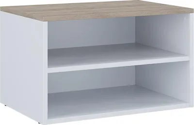 Produktbild von Kommode Vicco Betti Weiß/Sonoma 60 x 36 cm mit 2 Fächern, Model 56433