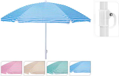 Image de Parasol De Plage Rayé Probeach Protection Solaire Colorée Et Portable - Probeach