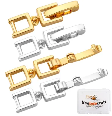Klappverschluss-Verlängerung 29 mm, 6 Stück, Gold & Silber