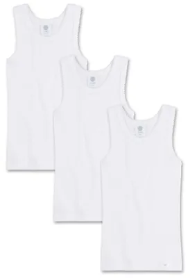 Productafbeelding van Sanetta meisjesonderhemd (3-pack), wit, maat 164