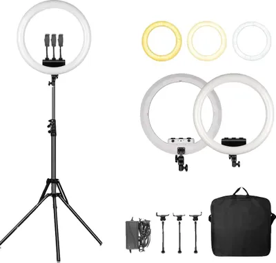 Obrázek produktu pro Kruhové světlo, stmívatelný jas, nastavitelný úhel 360°, 184 cm D