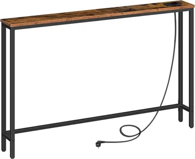 Immagine prodotto di Consolle HOOBRO con prese di corrente e porte USB Vintage marrone/nero