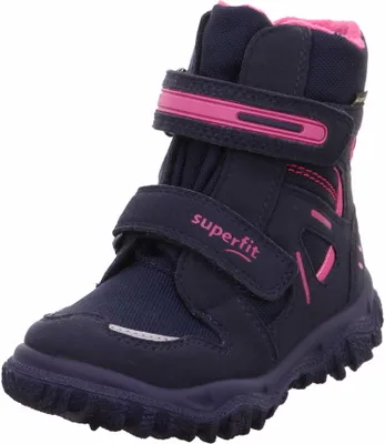 Obrázek produktu pro Boty Superfit Husky1 8090808020. Dívčí, nepromokavé, modré/růžové, textilní, - dětská obuv Podšité dětské holínky vel. 18 - 42, modré