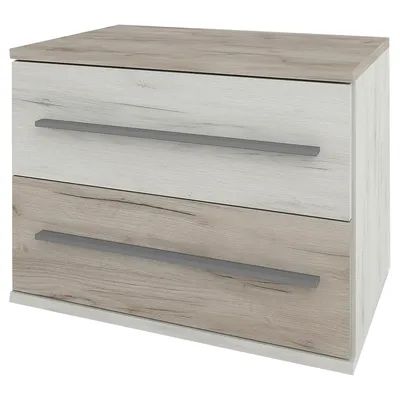 Produktbild von nabbi Nachttisch Malerei BC - Handwerk aus grauer Eiche / Weiß Eiche Handwerk
